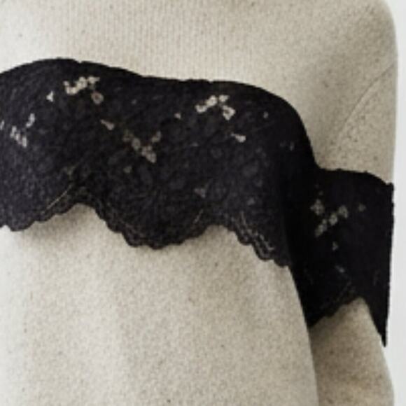 $598 MARISSA WEBB Weston turtleneck sweater alpaca & lace longer length S - Picture 7 of 16